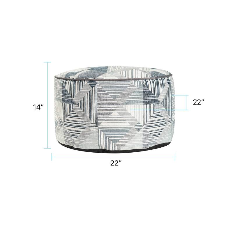 Prisma Navy Foot Pouf