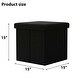 preview thumbnail 3 of 3, Grey Foldable Cube Ottoman Stools Storage Ottoman for Living Room