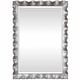 preview thumbnail 1 of 4, Uttermost Haya 48"W Elegant Contemporary Silver Scalloped Frame Large Silver Leaf
