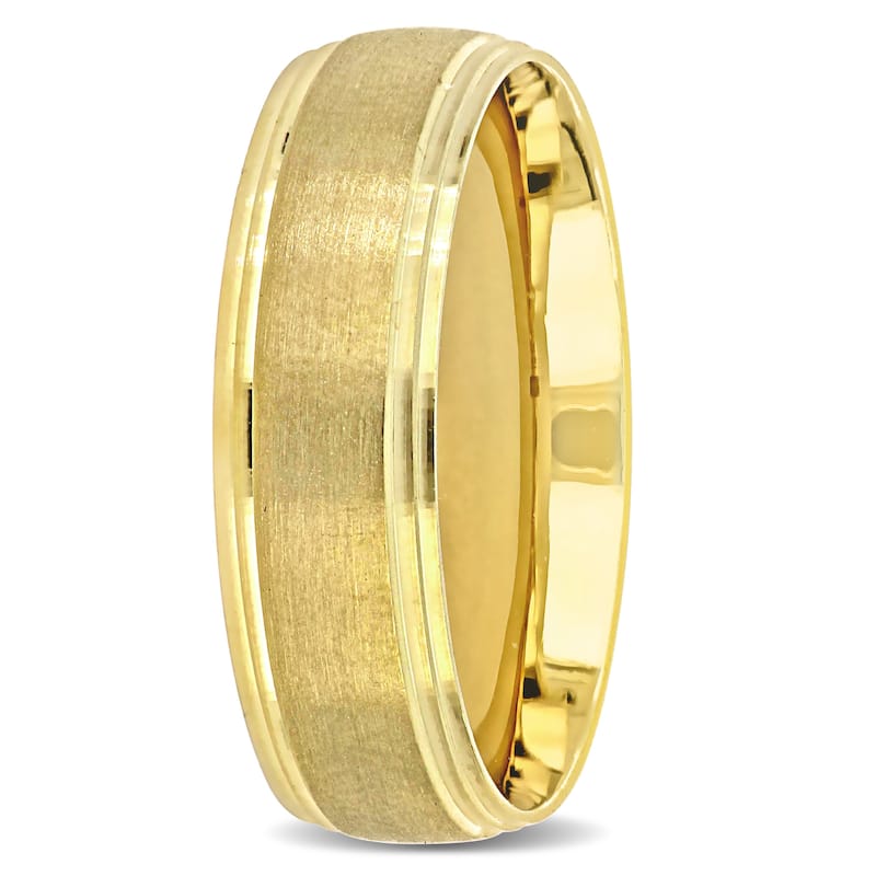 Miadora 6 mm Mens Wedding Band in 10k Yellow Gold