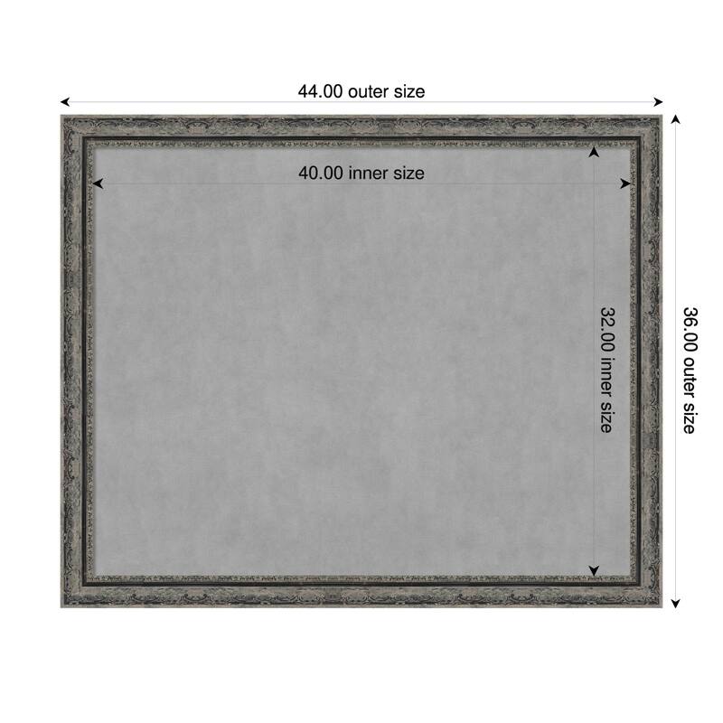 Amanti Art Filigree Gloss Black Framed - 44 x 36 in - Filigree Matte Black