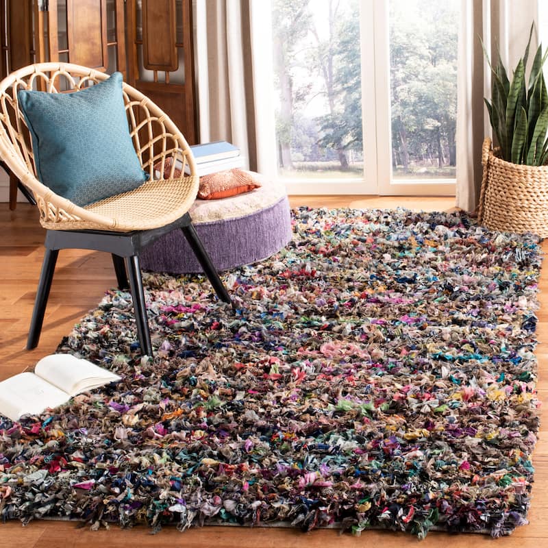 SAFAVIEH Handmade Rio Shag Chihoko 3.5-inch Extra Thick Decorative Rug