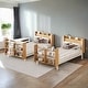 preview thumbnail 2 of 10, 2 IN 1 Metal Bunk Bed with Ladder and Full-Length Guardrail