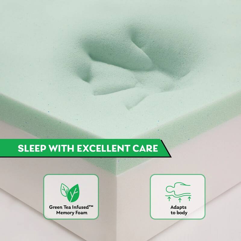 8 inch Green Tea Gel Memory Foam Mattress, Cooling Medium Feel Bed Mattress in a Box, CertiPUR-US