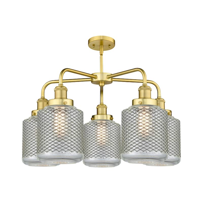 Innovations Lighting Edison - 5 Light 24" Stem Hung Chandelier