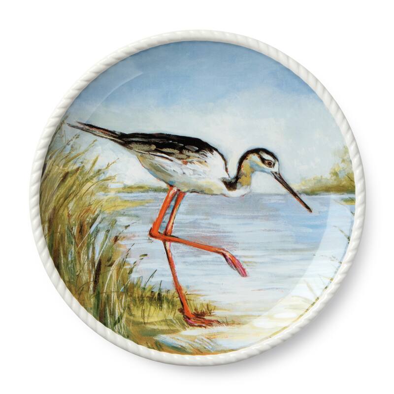 Certified International Coastal Birds 11" Dinner Plates, Set of 4 - 11.00"L x 11.00"W x 1.25"H