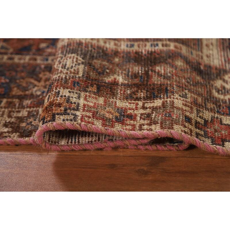 Pre-1900 Antique Qashqai Persian Rug Hand-knotted Wool Carpet - 5'2"x 6'5"