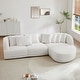 preview thumbnail 2 of 5, Boucle sofa,Modular Sectional Couch for Living Room Apartment Lounge,Free Combination White-R - Right Facing