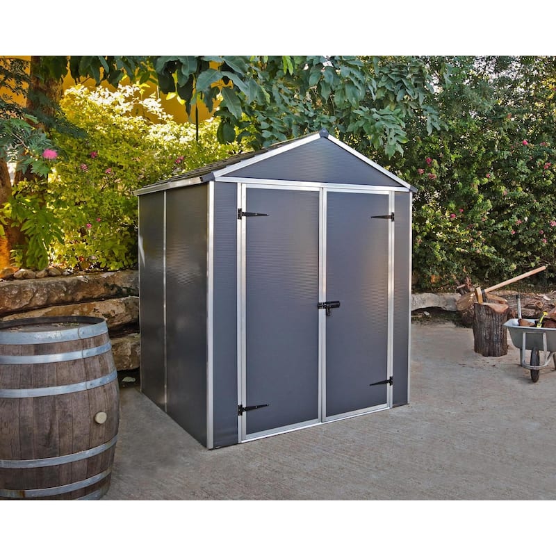 Rubicon Dark Gray Garden Storage Shed