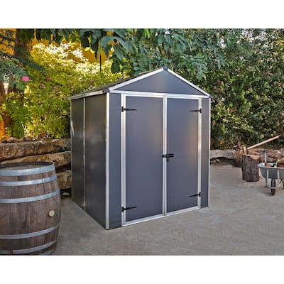 Rubicon Dark Gray Garden Storage Shed