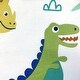 preview thumbnail 5 of 5, Style Quarters shower curtain DINOSAUR - Blue/red/yellow/green/white