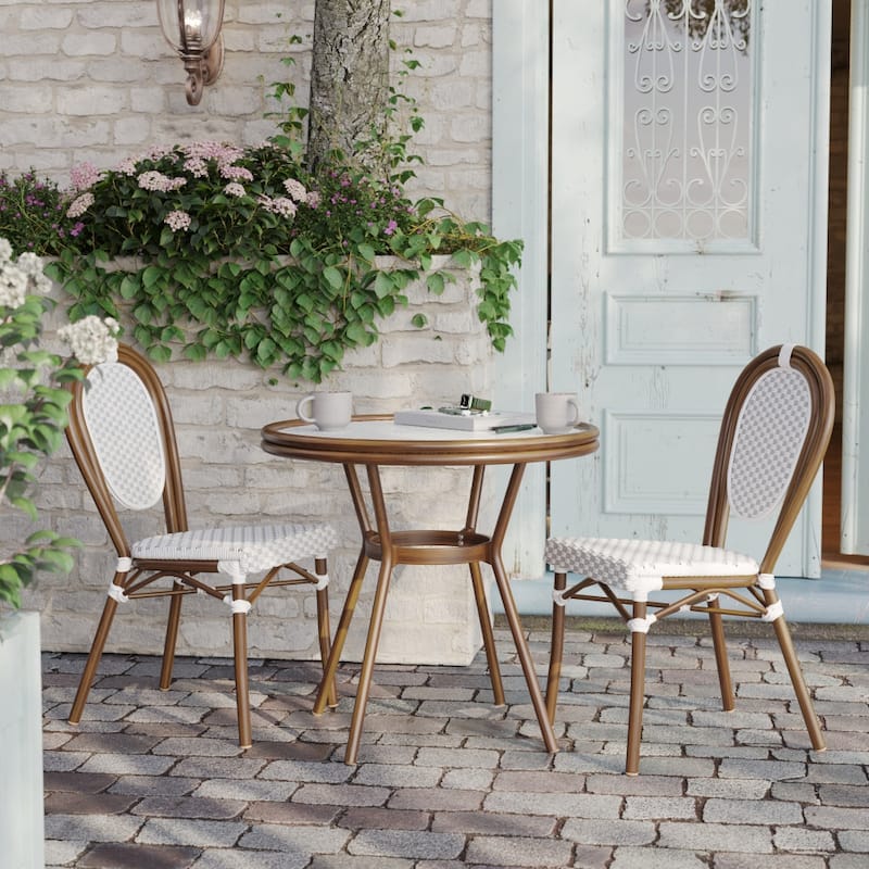 Indoor/Outdoor Commercial Glass Top Bistro Table