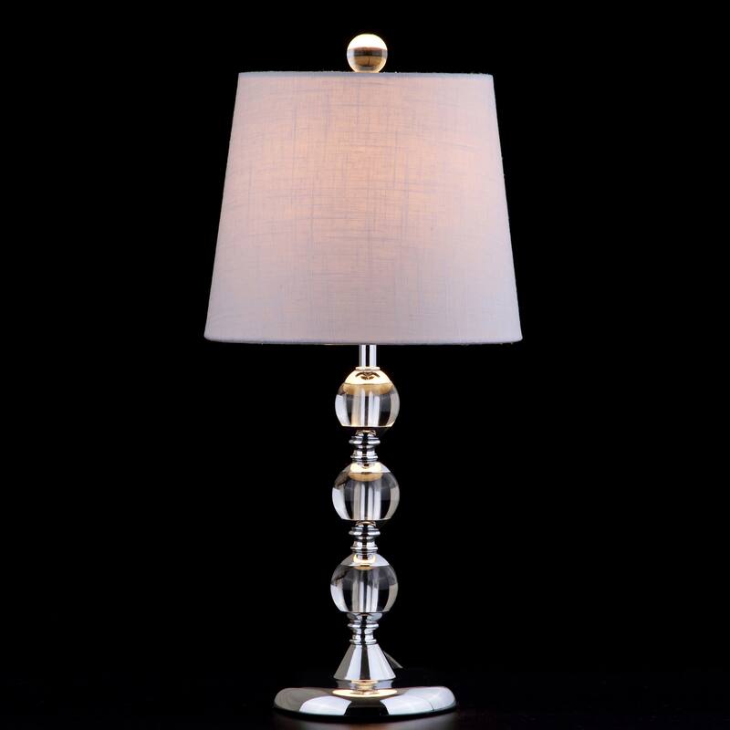 Layla 20" Crystal Mini LED Table Lamp, Clear/ Chrome by JONATHAN Y