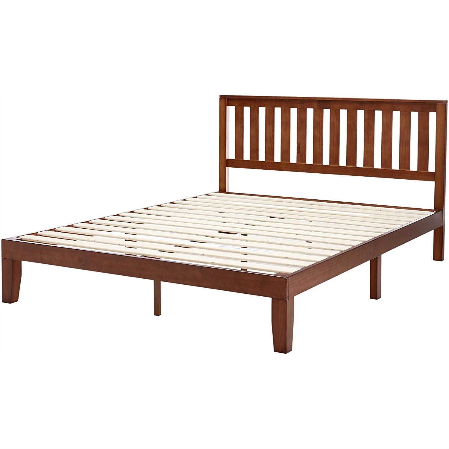 Queen size mission style solid wood platform bed frame with headboard shop in espresso finish