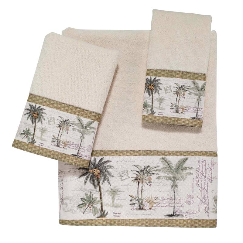 Avanti Colony Palm 3-Piece Towel Set - Towel 3pc Set - B/H/FT