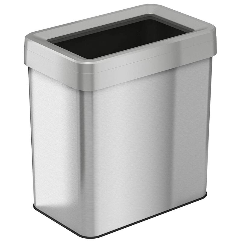 iTouchless 16 Gal Stainless Steel Rectangular Open Top Trash Can