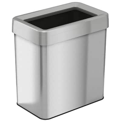iTouchless 16 Gal Stainless Steel Rectangular Open Top Trash Can