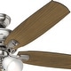 preview thumbnail 4 of 18, Hunter 52' Amberlin Ceiling Fan with LED Light Kit, Pull Chains - Farmhouse, Transitional, Rustic