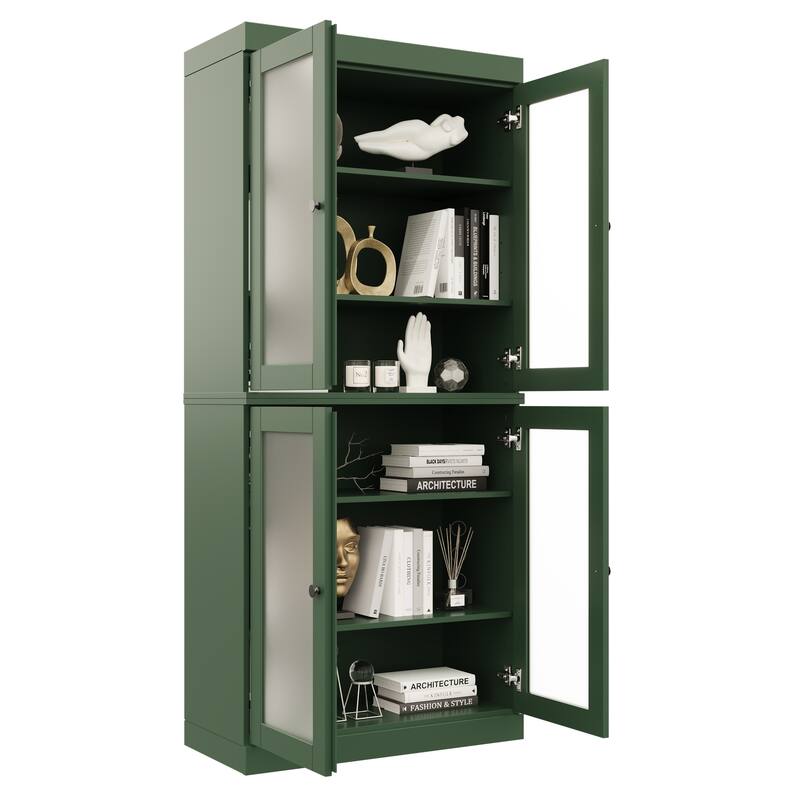 100% Solid Wood 6-Shelf Bookcase with Optional Doors by Palace Imports