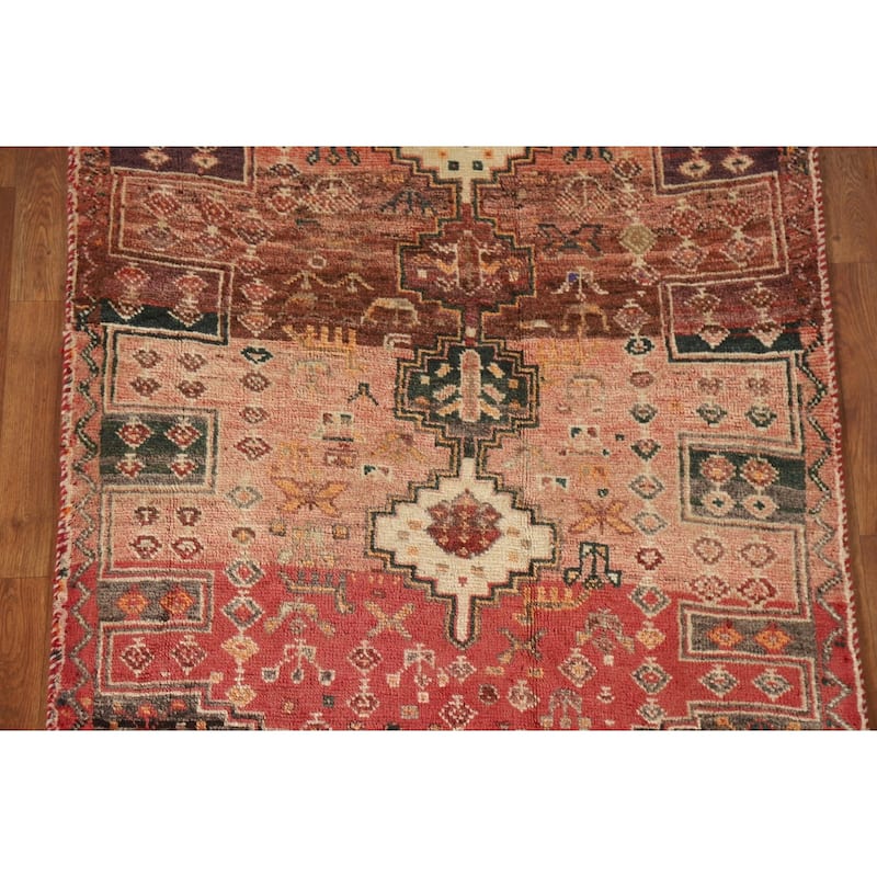 Qashqai Persian Vintage Area Rug Handmade Tribal Wool Carpet - 3'9"x 5'7"