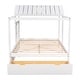 preview thumbnail 6 of 7, Full Size House Bed Modern Wood Canopy Bed with Roof, Window and Large Drawer