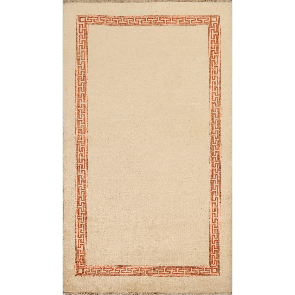 Geometric Contemporary Gabbeh Kashkoli Oriental Area Rug Wool Handmade - 3'2" x 5'1"