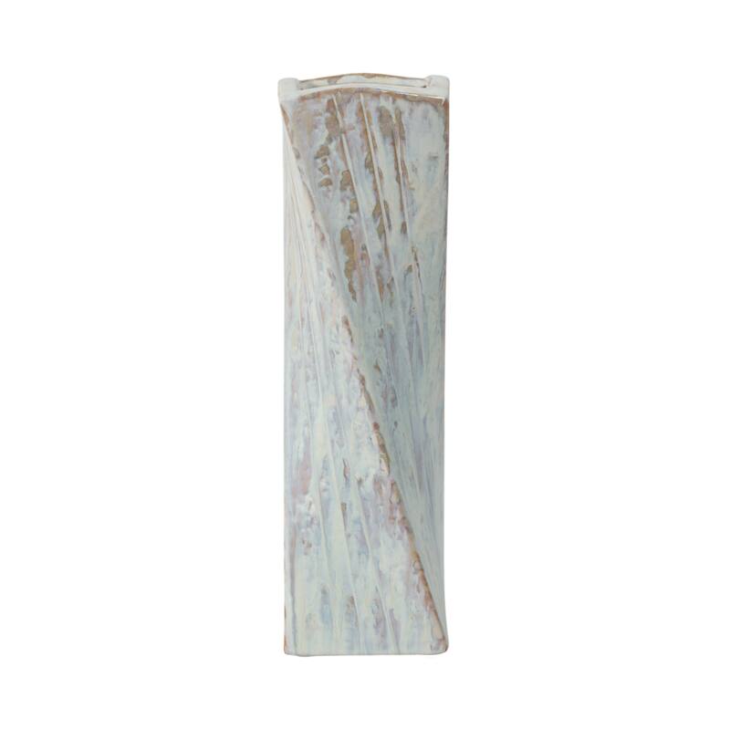 Stoneware Decorative Vase with Elegant Sculpted Design for Table Decor