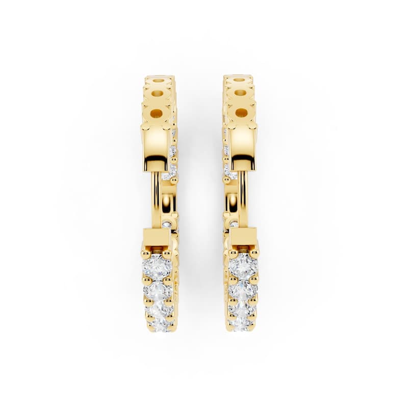 Vault Classics 4.00ct TW Natural Diamond Hoop Earrings (I VS2)