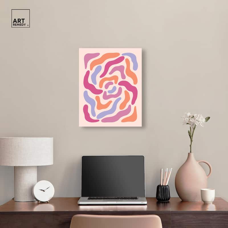 Petals Floral Form Canvas by Art Remedy, Gallery Wrapped