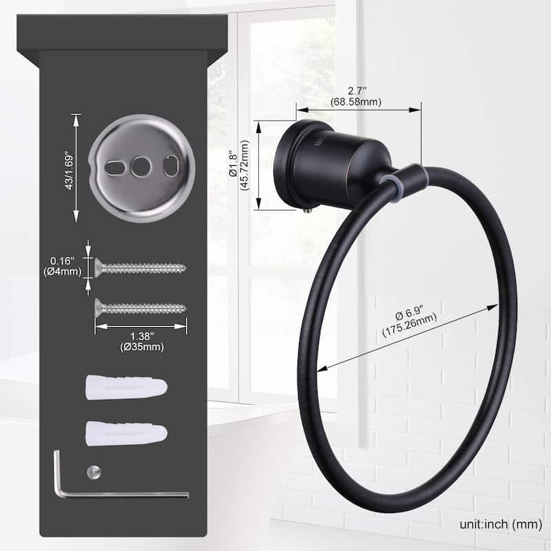 2PCS Wall Mounted Towel Ring