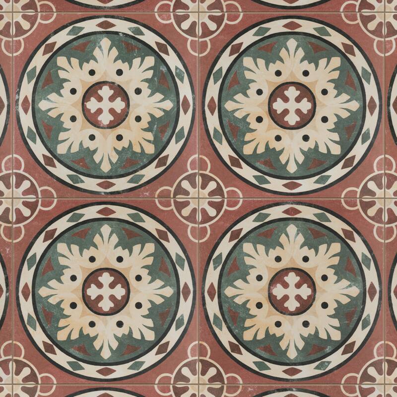 Merola Tile Habana Rosso 9-3/4" x 9-3/4" Porcelain Floor and Wall Tile