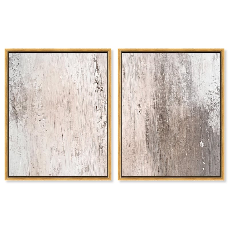 Striated Texture IV Canvas Set of 2 by Art Remedy - 36" x 45" - Gold
