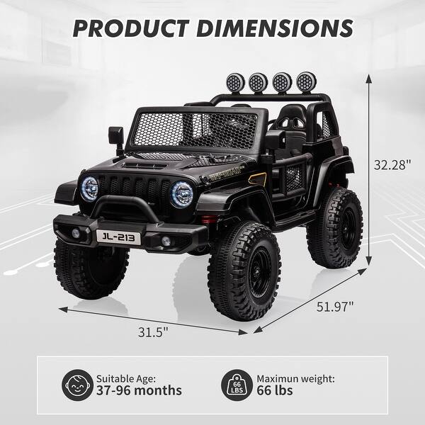 24V 7AH Ride on Truck Car, 2 Seater, with Remote Control