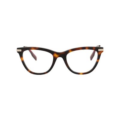 McQ Alexander McQueen Cat Eye-Frame Acetate Optical Frames, Transparent Lens, Shiny Havana Frame