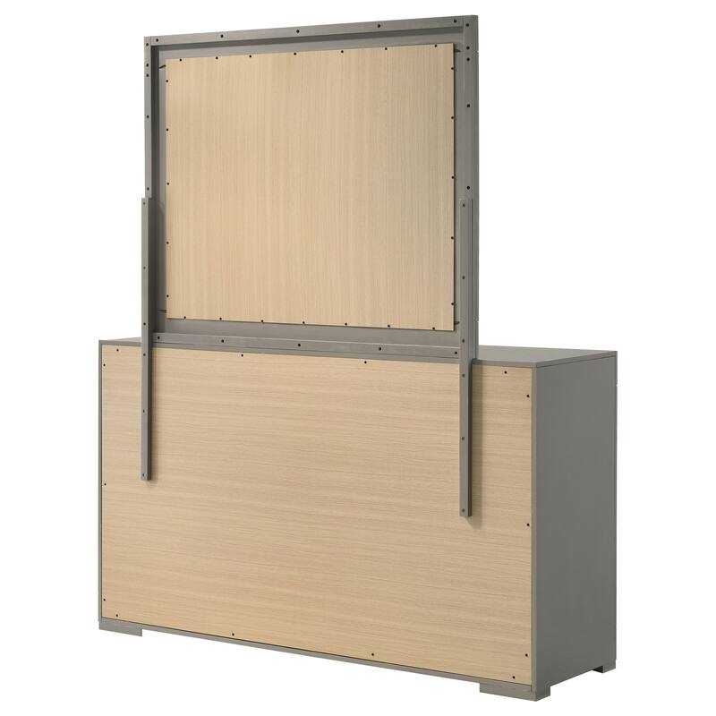 Ives 6-drawer Dresser and Mirror High Gloss