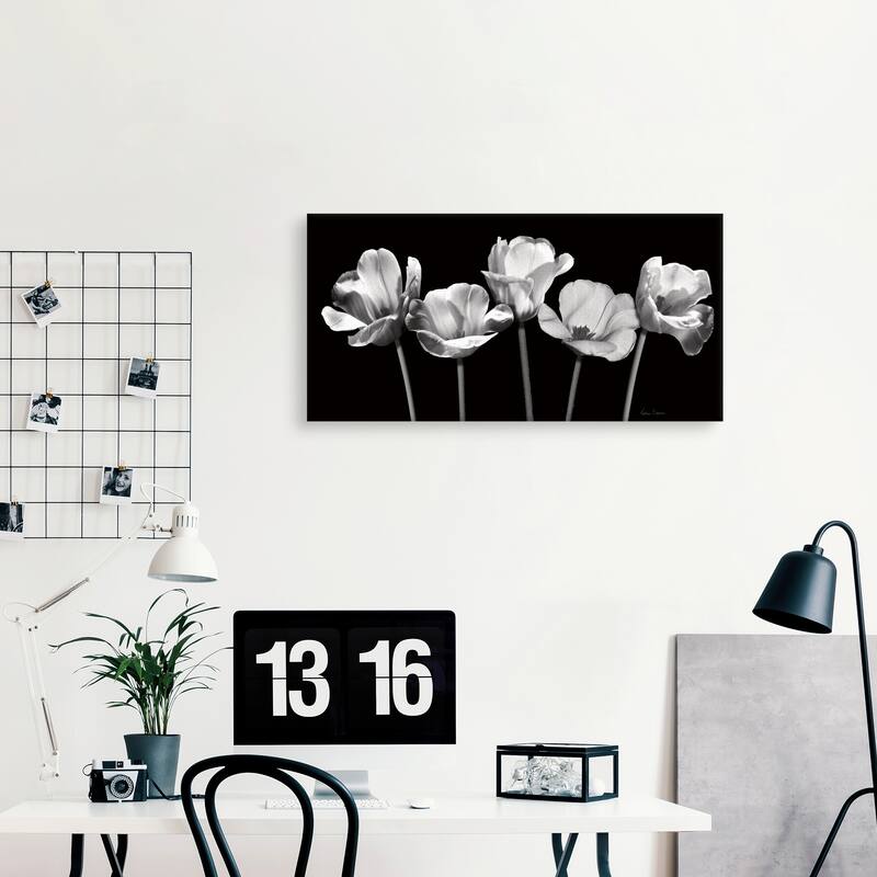 Tulips at Night Canvas Art Print