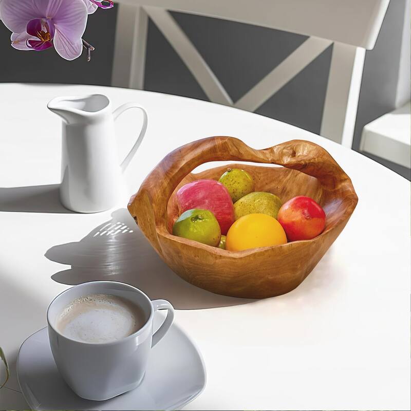 Greenage Cedar Basket with Handle,Perfect for Fruit Display