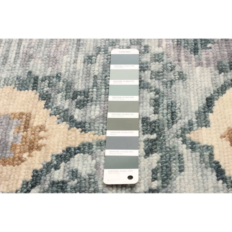 ECARPETGALLERY Hand-knotted Mystique Teal Wool Rug - 4'1 x 6'2