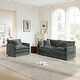 preview thumbnail 101 of 162, Cloud Chenille Upholstered Modular Sectional Sofa with DIY Combination Design Gray 2-Seater Sofa+Accent Chairs
