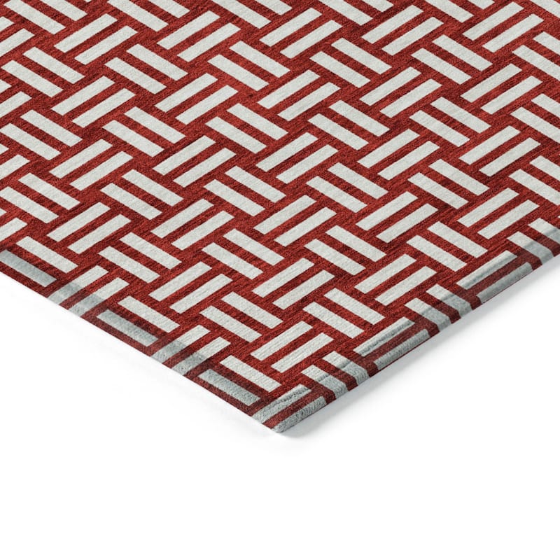 HomeRoots Geometric Transitional Rectangle Outdoor Rug