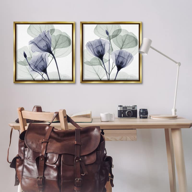 Stupell Fading Florals & Herbs Framed Floater Canvas Wall Art Design By Albert Koetsier (Set of 2)