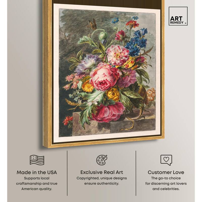 Stilleven Met Bloemen Canvas by Art Remedy