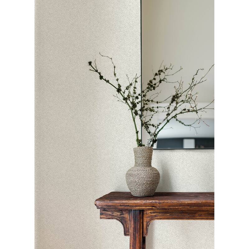 Woven Basket White Wallpaper