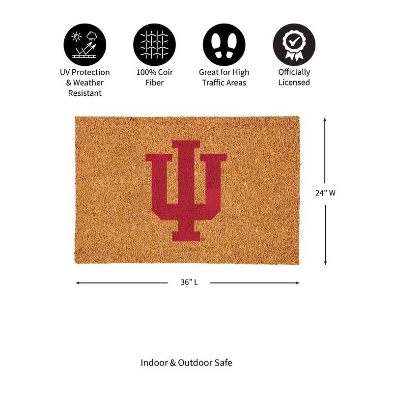 Indiana University Full Color Indoor/Outdoor Coir Mat