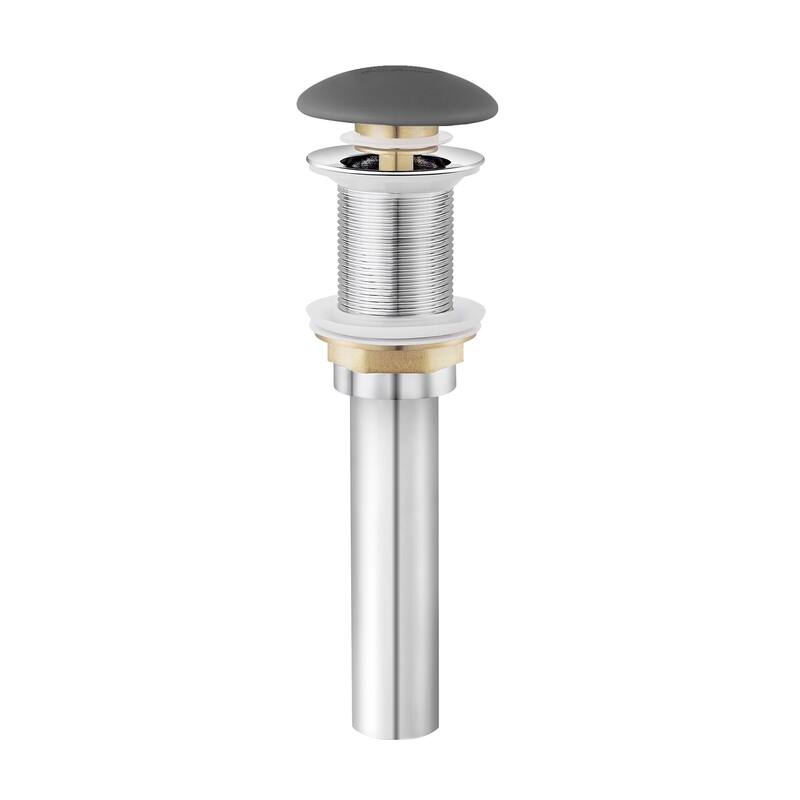 Ceramic Pop Up Drain W/O Overflow In Matte Grey - 8.87" x 2.87" 2.75"