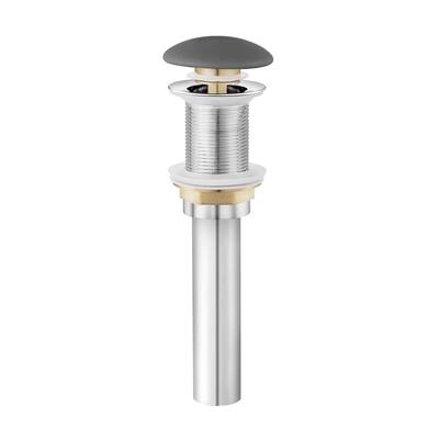 Ceramic Pop Up Drain W/O Overflow In Matte Grey - 8.87" x 2.87" 2.75"
