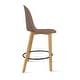 preview thumbnail 67 of 74, Farmhouse Plastic Round Bar Counter Stool Height High Chair Natural Solid Wood Kitchen Dining Patio Modern, Single, Set of 1