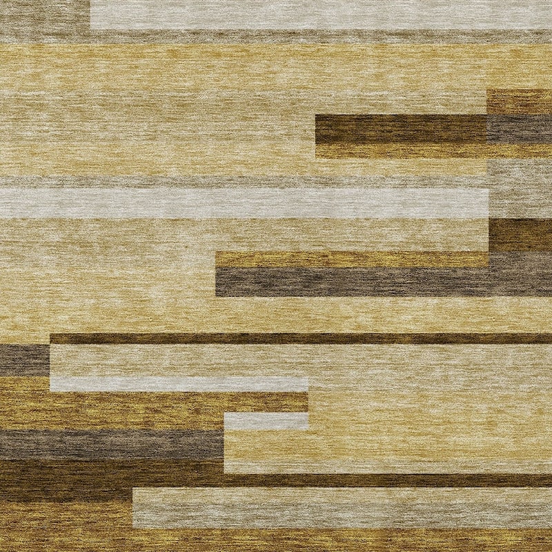 HomeRoots Striped Transitional Rectangle Outdoor Rug