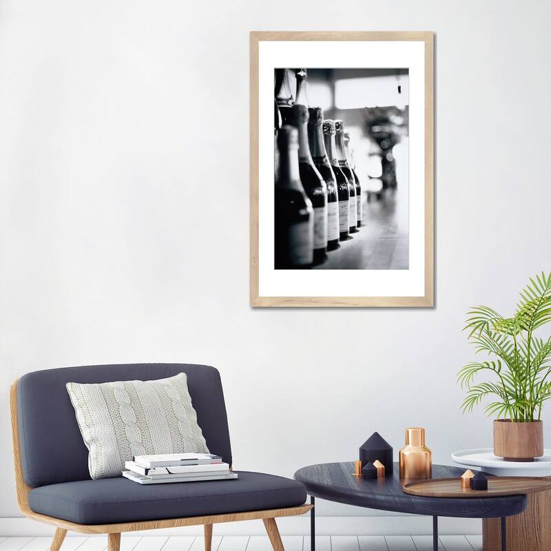 iCanvas "A Row Of Champagne Bottles" by Walter Bibikow