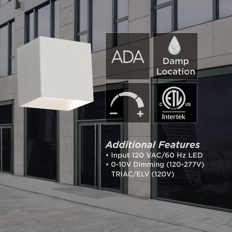 Porch & Den Eggers Black 1-light ADA LED Wall Sconce